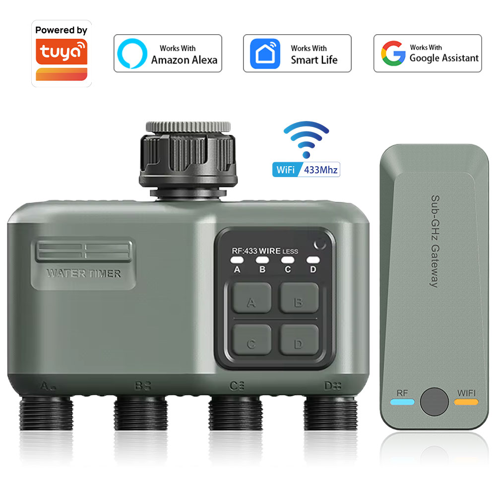 Smart Garden Kit - 정원 호스용 4구 프로그래밍 가능 물