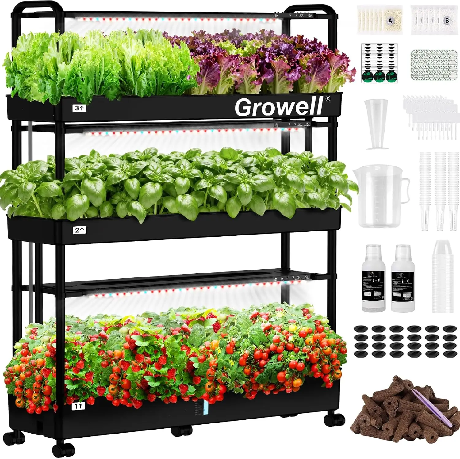 Hydroponic Grow Pod - 대형 수경재배 시스템 키트, 90개의 화분이