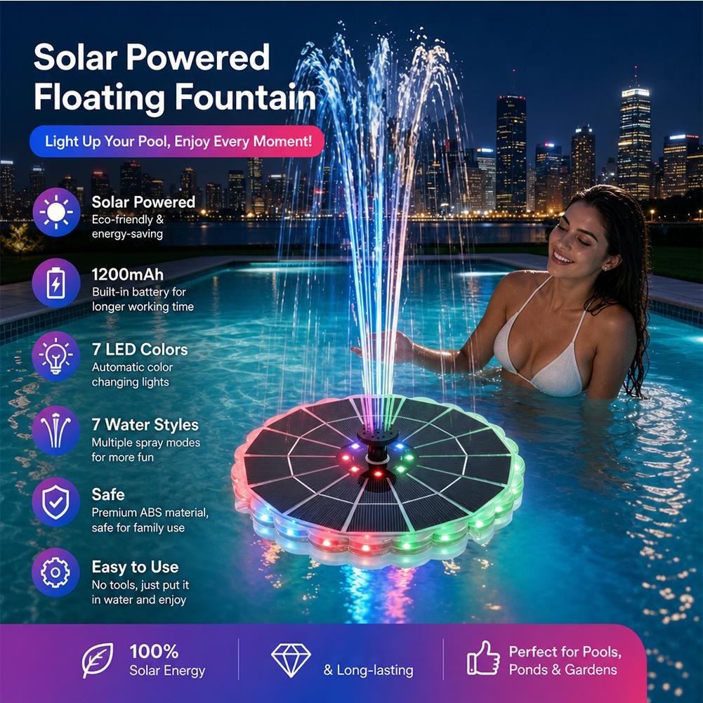 3.5W 야외용 태양광 분수 펌프 키트 7개 노즐 7색 - Indoor Garden Kit 리뷰 및 가격