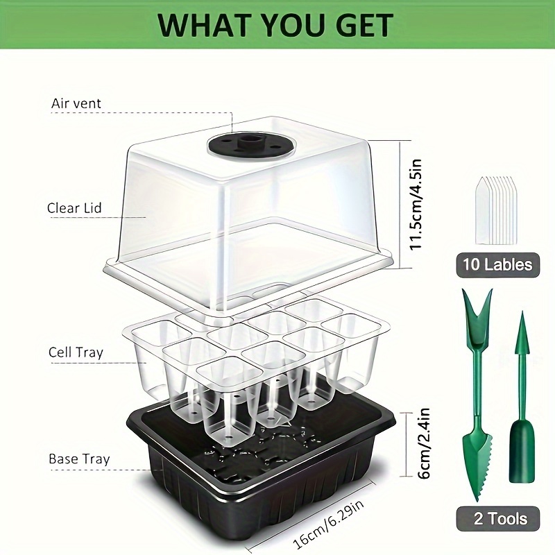 1/2/3팩 12/24/36구 셀트레이, 8개 LED  - Indoor Garden Kit 리뷰 및 가격